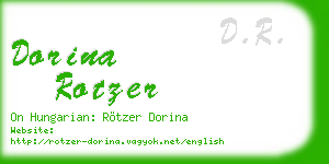 dorina rotzer business card